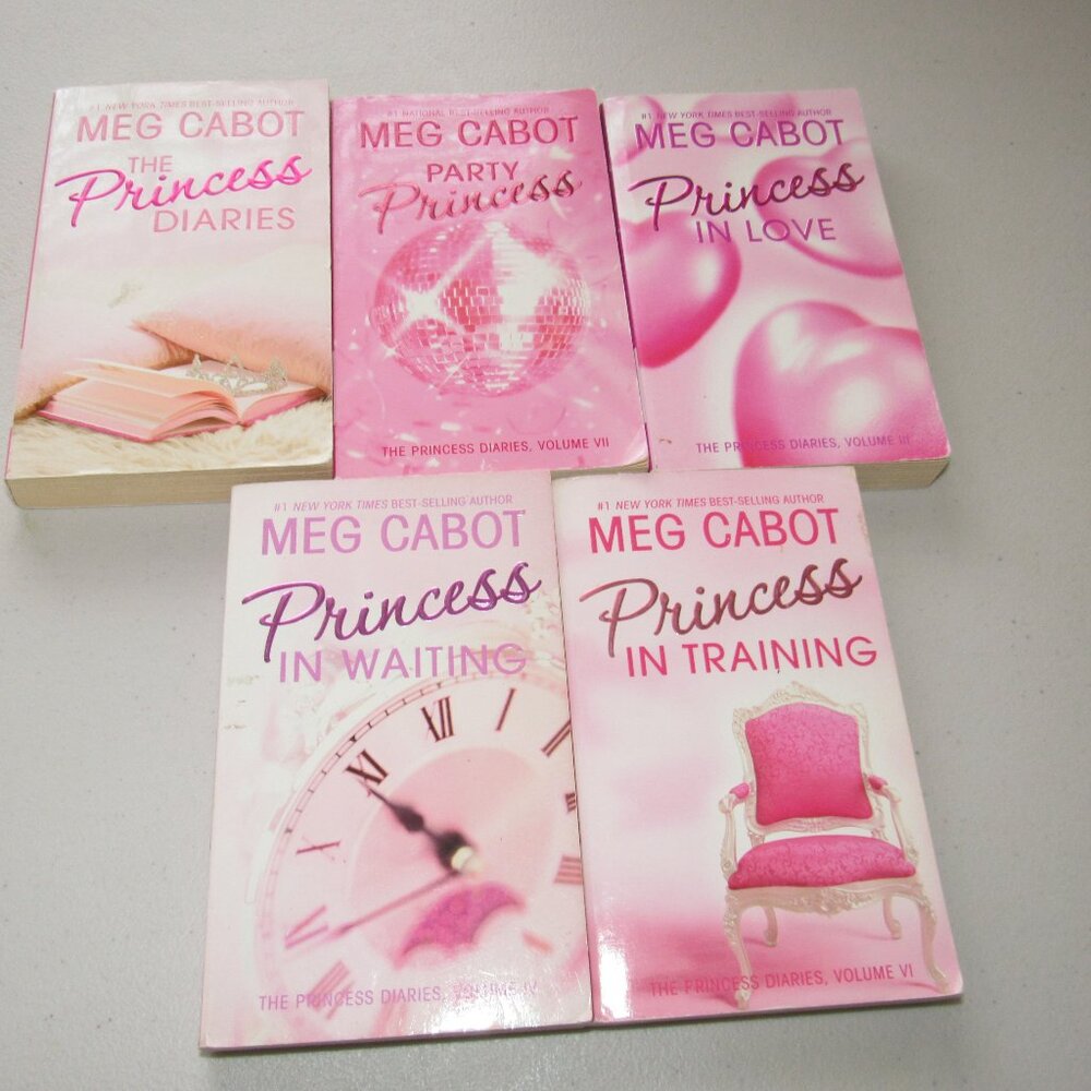 Meg Cabot Princess Diaries 5 Book Lot | YA Romance Pink Aesthetic Paperback Set